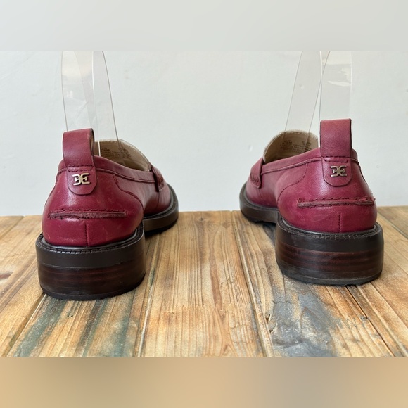 Sam Edelman Caylia Burgundy Ivory Tassel Loafer Women's Size 5.5 M - Picture 4 of 9
